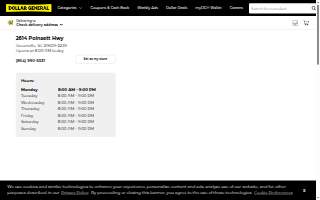 Dollar General of Greenville website