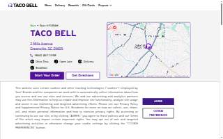 Taco Bell of Greenville website
