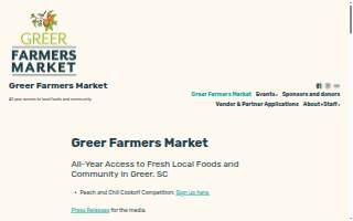 Greer Farmers Market website