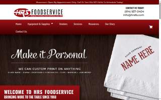 Harris Restaurant Supply website