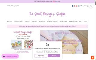 The Sweet Designs Shoppe website