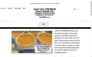 Aunt Tel's PREMIUM Sweet Potato Pie dba Southern Sweet Potato Pies, LLC website