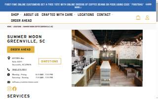 Summer Moon Coffee of Greenville website