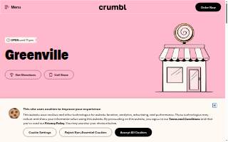 Crumbl of Greenville website