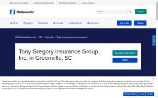 Nationwide Insurance: Tony Gregory Insurance Group, Inc. website