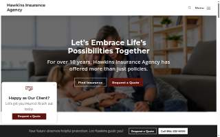 Hawkins Insurance Agency website