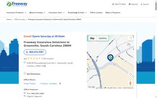 Freeway Insurance of Greenville website