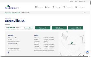 Bankers Life of Greenville website