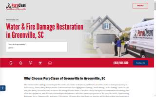 PuroClean of Greenville website