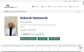 Deborah Hackworth, Bankers Life Agent website