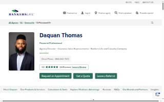 Daquan Thomas, Bankers Life Agent website