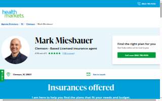 HealthMarkets Insurance - Mark Miesbauer website