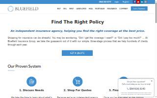 Bluefield Insurance Group website
