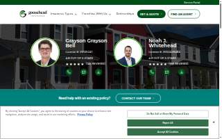 Goosehead Insurance - Noah Whitehead and Grayson Bell website
