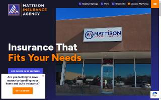 Mattison Insurance Agency - Greenville website