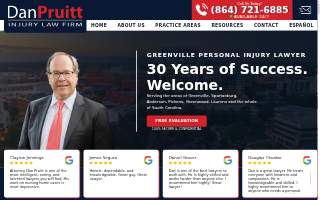 Dan Pruitt Law Firm, Car Accident & Injury Lawyer website