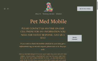 Pet Med Mobile website