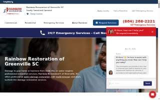 Rainbow Restoration of Greenville SC website