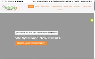 The Cat Clinic of Greenville website