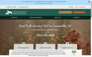 North Greenville Animal Hospital website