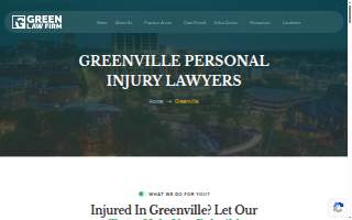 Bill Green Law Firm of Greenville website