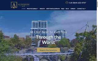 Alderson Law, LLC website