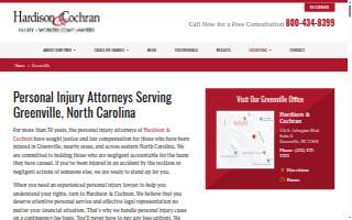 Hardison & Cochran - Injury & Workers Comp Lawyers of Greenville website
