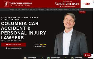 The Louthian Firm Personal Injury & Car Accident Lawyers Columbia website