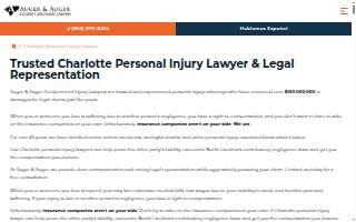 Auger & Auger Accident and Injury Lawyers of Charlotte website