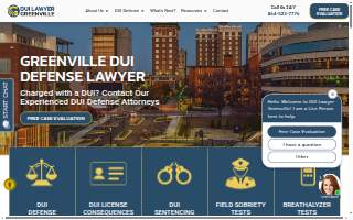 DUI Lawyer Greenville website