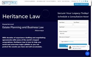 Heritance Law website