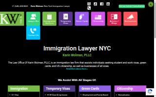 Law Offices of Karin Wolman website
