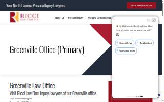 Ricci Law Firm Injury Lawyers website