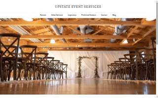 Upstate Event Services website