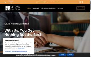 The Uptown Law Firm website