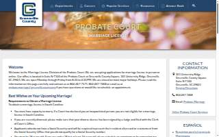 Greenville County Marriage License website