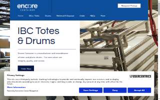 Encore Container website