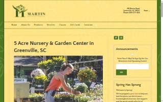 Martin Garden Center website