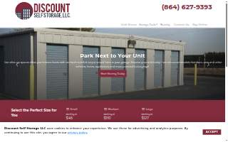 Discount Self Storage, LLC website