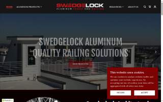 SwedgeLock Aluminum Fence and Railing website