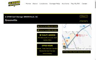 U-STOR Self Storage Greenville website