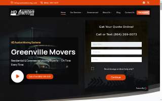 HD Auston Moving Systems - Greenville SC Movers website