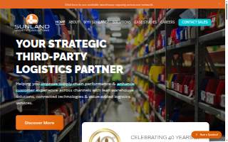 Sunland Logistics Solutions of Simpsonville website