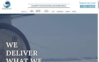 Palmetto State Roofing & Sheet Metal website