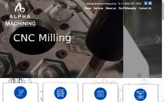 Alpha Machining website