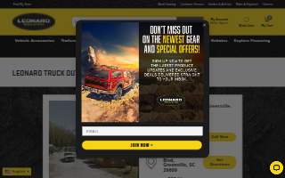 Leonard Truck Outfitters of Greenville website