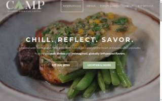 CAMP Modern American Eatery website