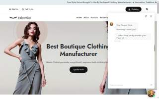 Global Wholesale Clothing Manufacturer USA - Alanic Global website