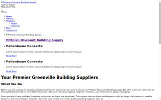 Pittman Discount Building Supply website