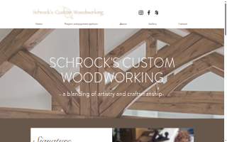 Schrocks Custom Woodworking website